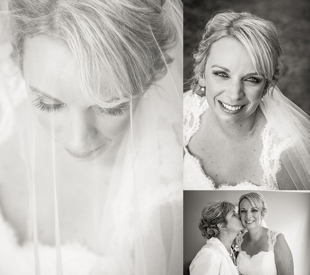 The Gym Art Centre Wedding-bride's closeups and mother of the bride kissing her on cheek