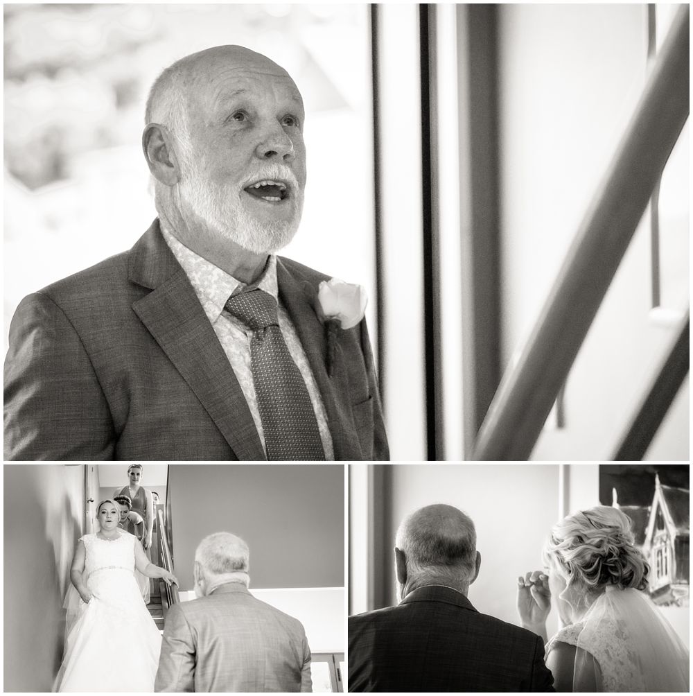 Heritage Hanmer Springs Wedding-Father sees the bride for first time 