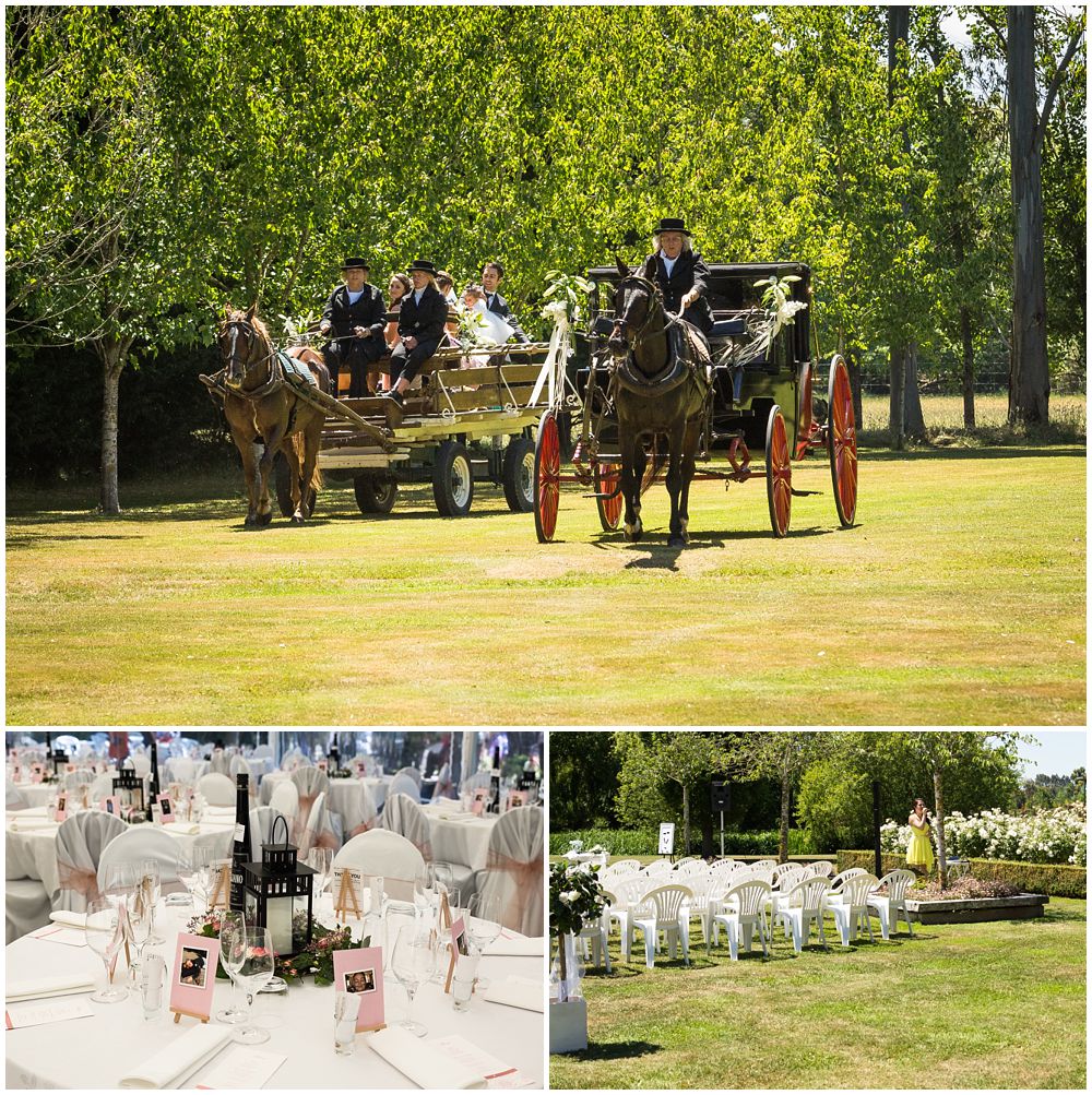 Photo collage of Rosemount Estate Wedding Venue photos by Pip and Oz Wedding photographers Christchurch 