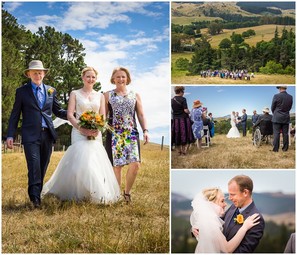 Tipapa Woolshep Wedding ceremony at the to of the hill top