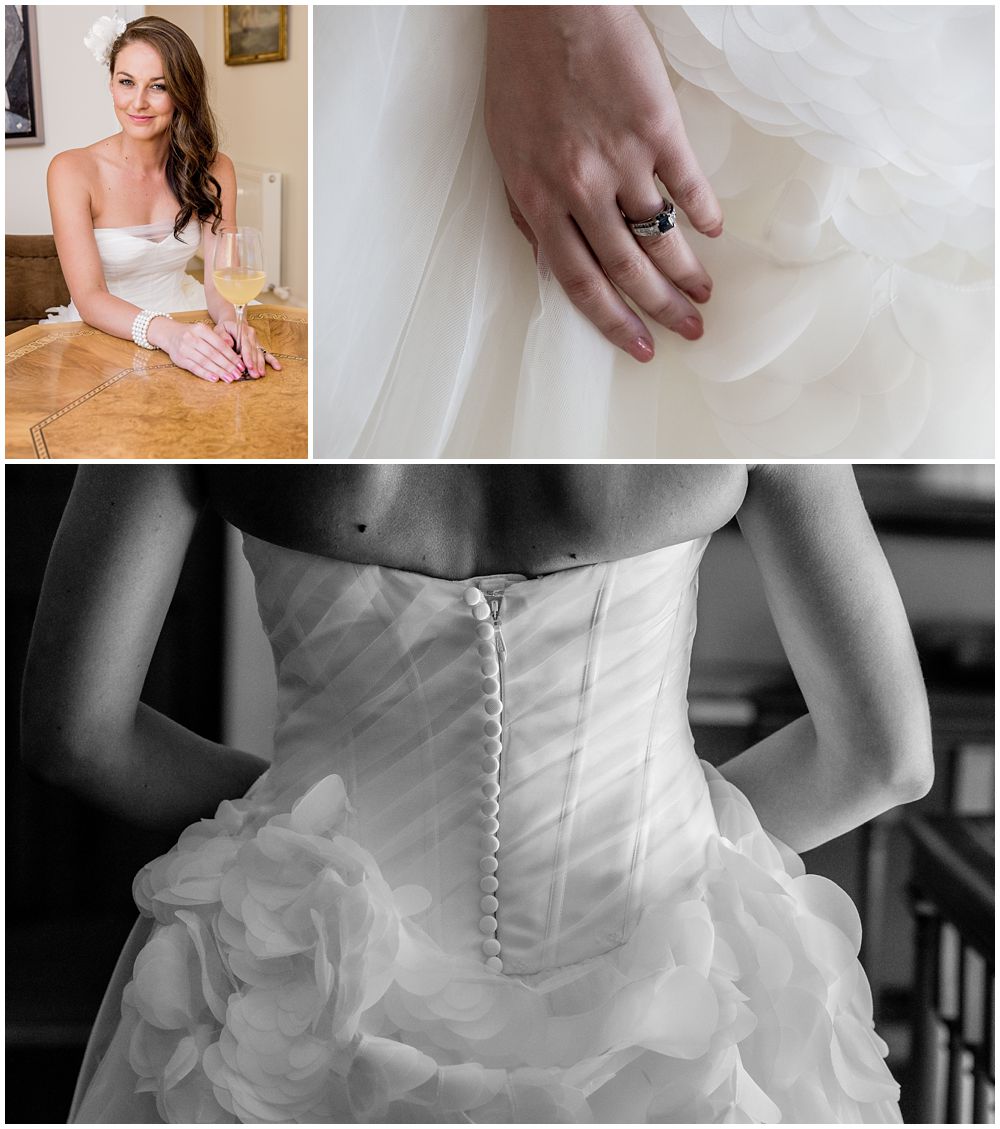 ride's beautiful dress at Tipapa Woolshed Barn Wedding Venue